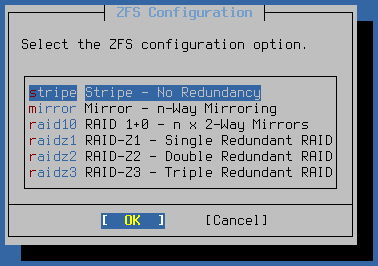 stripe or mirror ZFS filesystem for pfSense